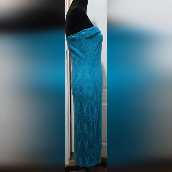 Strapless Side Slit Midi Dress #370-372 - Picture 9 of 9